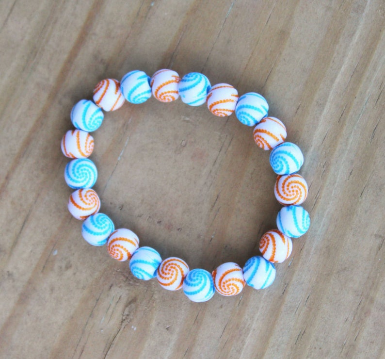 Children's Swirl Bracelet Children's Purple and Pink Etsy