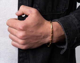 Bracelet en or pour hommes, bracelet pour hommes, bracelet à chaîne en or, bijoux pour hommes, bracelets pour hommes, cadeau pour hommes, cadeau d’anniversaire, cadeau du marié