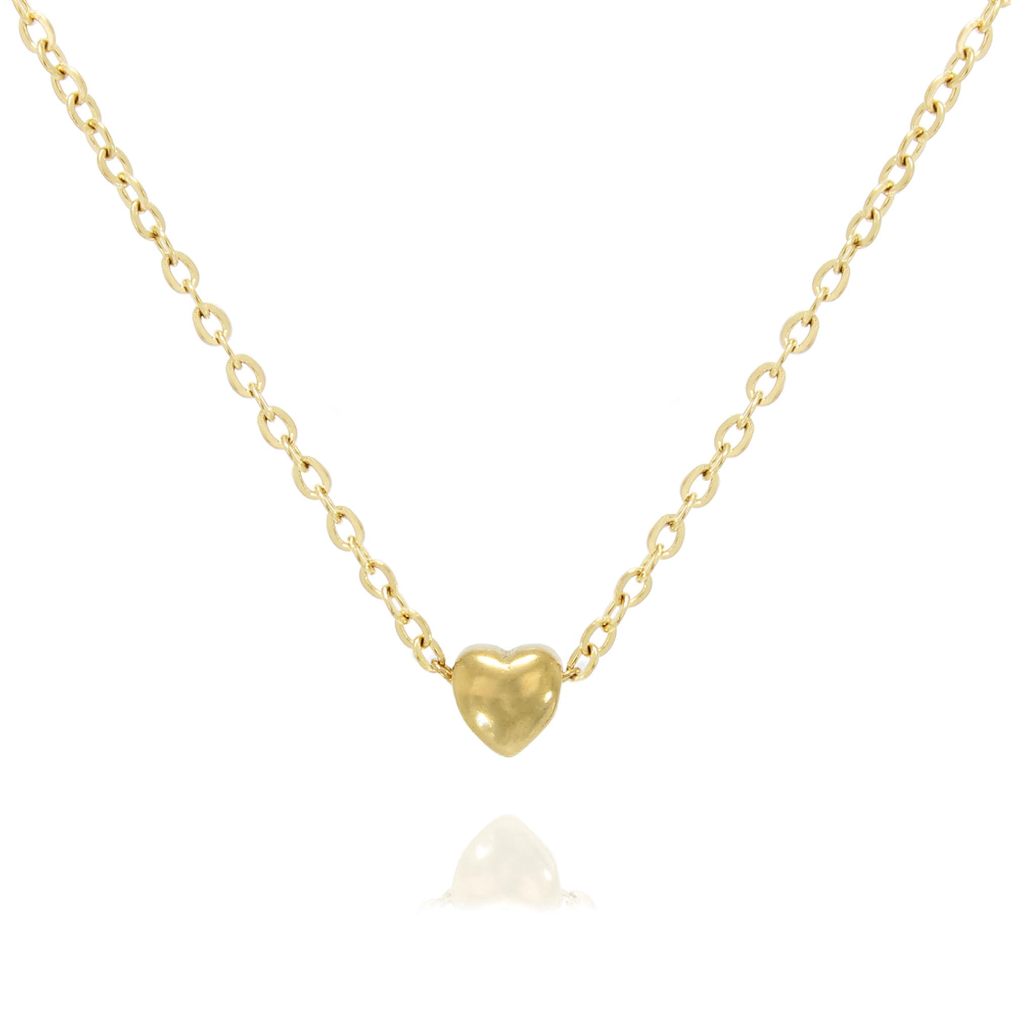  NVTHINH Heart Necklaces For Women Stainless Steel Gold
