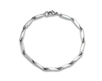 Bracelet en argent pour homme , Bracelet pour homme , Bracelet chaîne à maillons en argent , Bijoux pour hommes , Bracelets pour hommes , Cadeau pour homme , Cadeau d'anniversaire