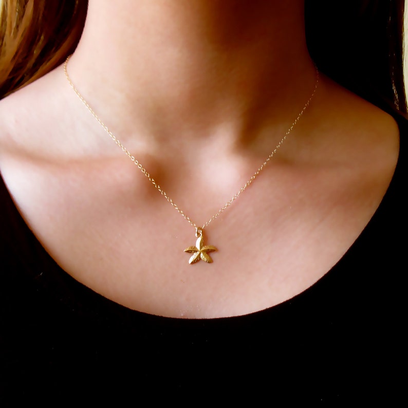 14k Gold Filled Starfish Necklace.
