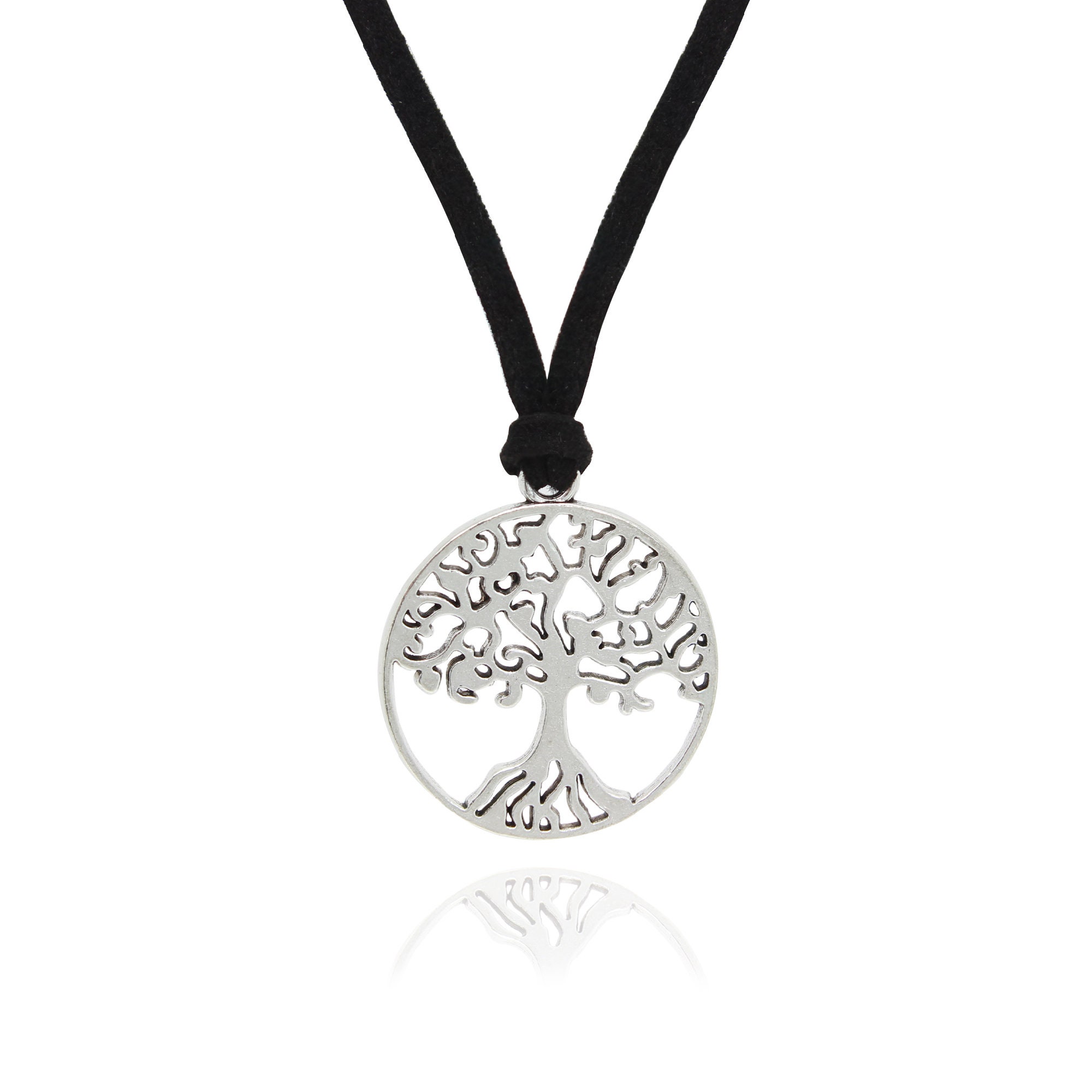 Mens Silver Tree of Life Necklace Mens 