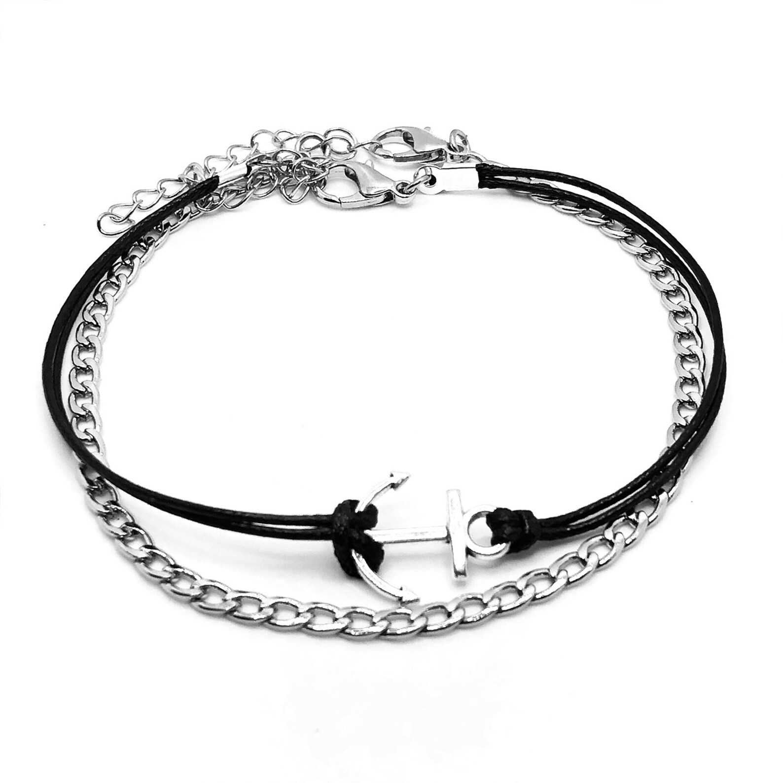 Mens Anklets Set Mens Silver Anklets Silver Anklets Mens Etsy