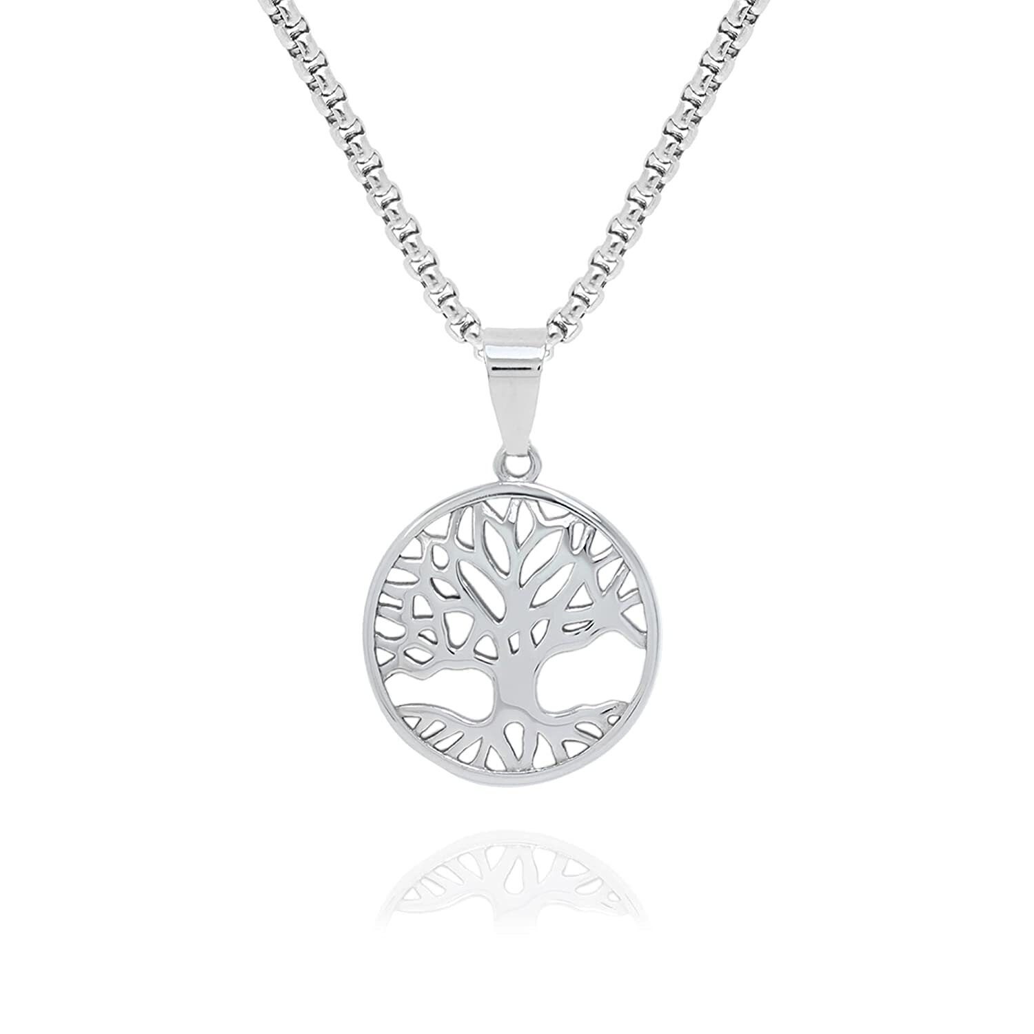Mens Tree Necklace Tree of Life Pendant 