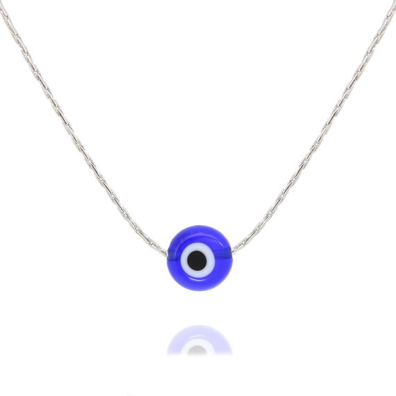 Evil Eye Pendant with Black String Necklace - Auswara