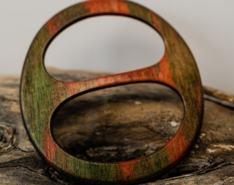 Wooden formwork ring, ideal for light and heavier cloths and scarves, light as a feather, resilient