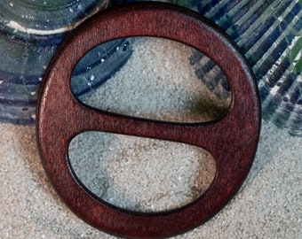 Houten sjaalring, maat M, ideaal voor lichte en zwaardere sjaals en omslagdoeken, zeer vormvast en stabiel