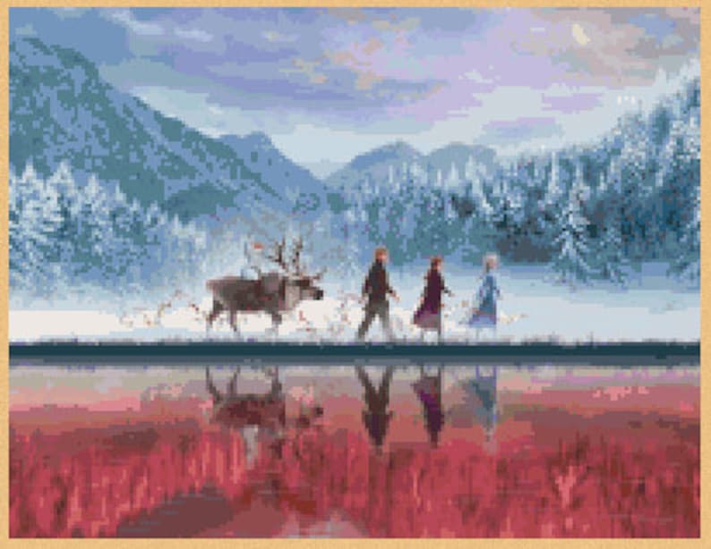 More Frozen Adventures Cross Stitch Pattern Downloadable PDF Frozen 2 Disney Frozen Disney Cross Stitch
