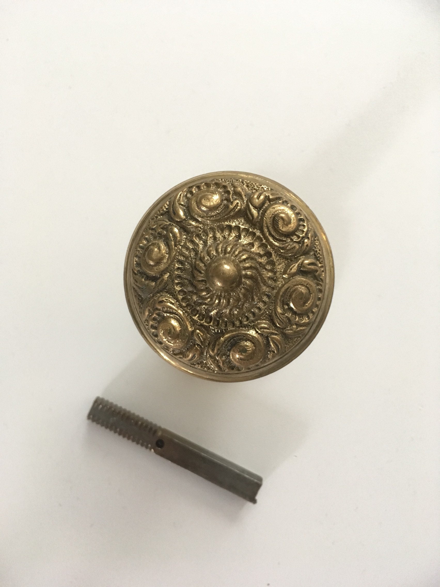 Set of Antique Brass Mailbox Doorbell Doorknob Etsy