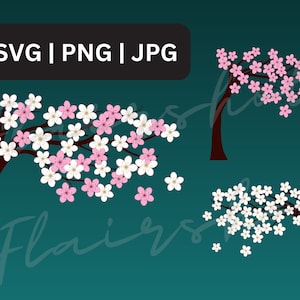 Cherry Blossom Tree SVG, Sakura Tree svg, Digital Clip Art,  INSTANT DOWNLOAD