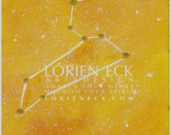 Leo Zodiac Star Constellation Giclée Art Print- Special Edition