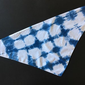 Hand-Dyed Shibori Indigo 100% Cotton Bandana (Triangle) - Limited Edition