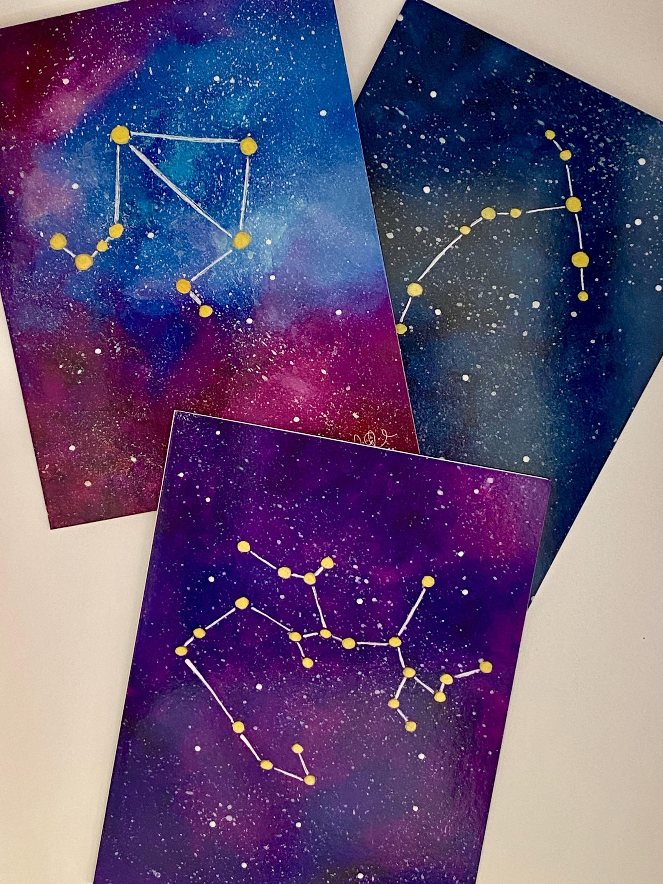 星座アートノートカードセット - 全12星座セット - Etsy 日本