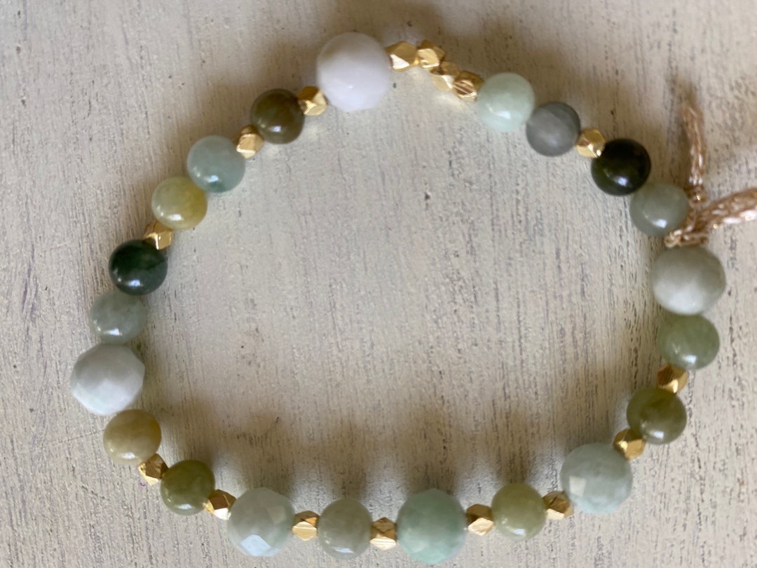 Jade Bangle Stack Handmade Jade Energy Stretchy Stacking Bracelet - Etsy