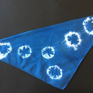 Hand-Dyed Shibori Indigo 100% Cotton Bandana (Triangle) - Limited Edition