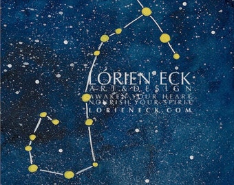 Scorpio Zodiac Star Constellation Giclée Art Print- Special Edition