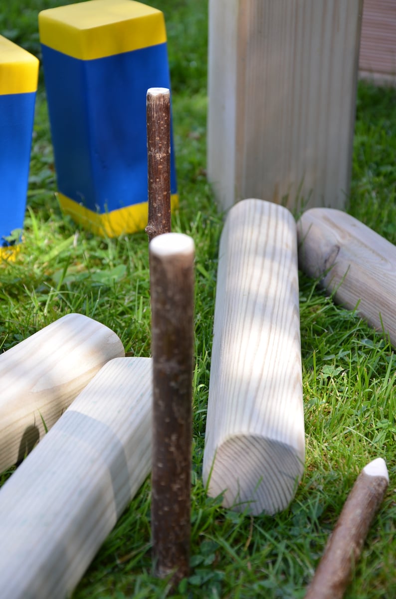 Kubb Zweden Originele toernooiafmetingen, met doos afbeelding 3