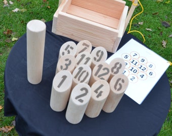 Wooden throwing game (wood-black)