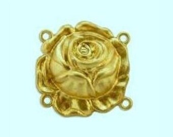 Art Nouveau Rose 4 Loop Jewelry Link Connecter Finding USA Made ( 4 )