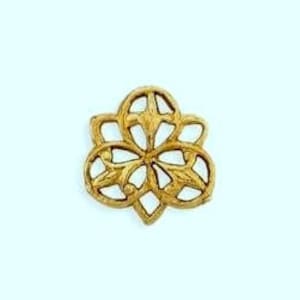 Filigree Flower Brass Mini Jewelry Connector, 3 Way Brass Filigree Connector Stampings ( 12 ) USA Made