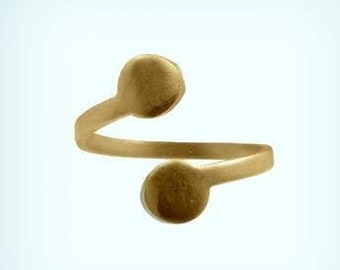 6 Adjustable Rings Raw Brass With 2 Pads USA Made