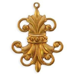 Fleur de Lis Connector Charms, Jewelry Finding USA Made~ELEGANT ( 2 )