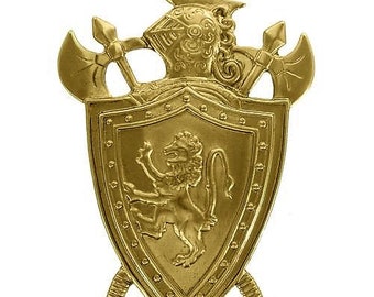 Lion Bird Shield Medallion Stamping ( 2 )