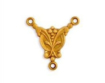 Art Nouveau 3 Loop Jewelry Connector Findings USA Made ( 4 )