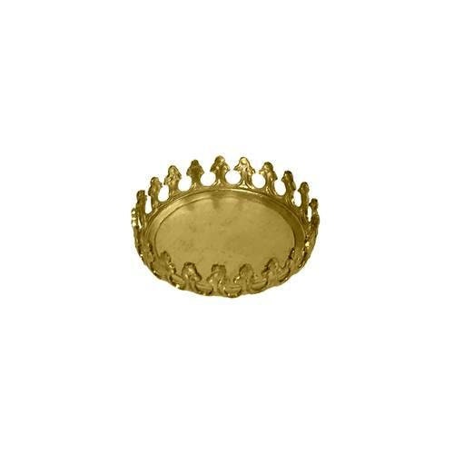 Small Crown Bezel Cup Charms | Silver Crown Drops | 6mm Bezel Tray | Tiny  Mini Cabochon Setting | Jewelry Supplies (6pcs / Tibetan Silver / 10mm x