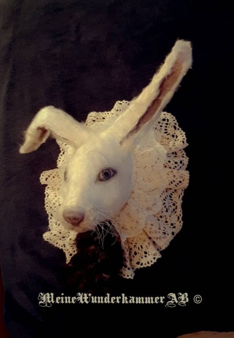 White Rabbit Head Alice in Wonderland-rabbit Wall Sculpture Faux ...