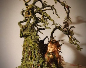 Dryad-Wood Nymph-Fairy Forest- Tree Spirit-Forest Creature- Wistman's Wood Fairy- Ancient Forest Dryad - Whimsical Art - Folk - Elf- Faerie
