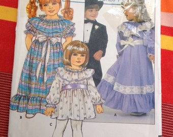 Vintage Uncut Butterick 6160 Size 1 -2 Loose Fitting Flared Pullover Dress in two lengths