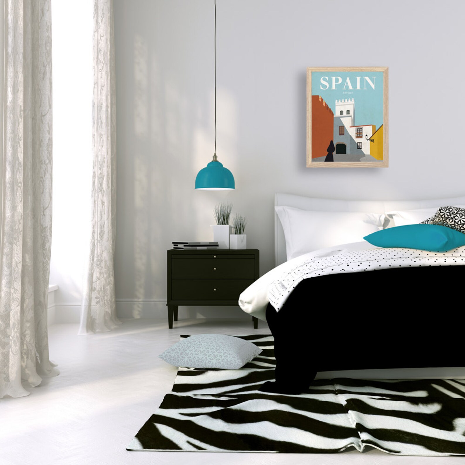 Spain. Wall Decor Art. Poster. Illustration. Digital Print. Etsy