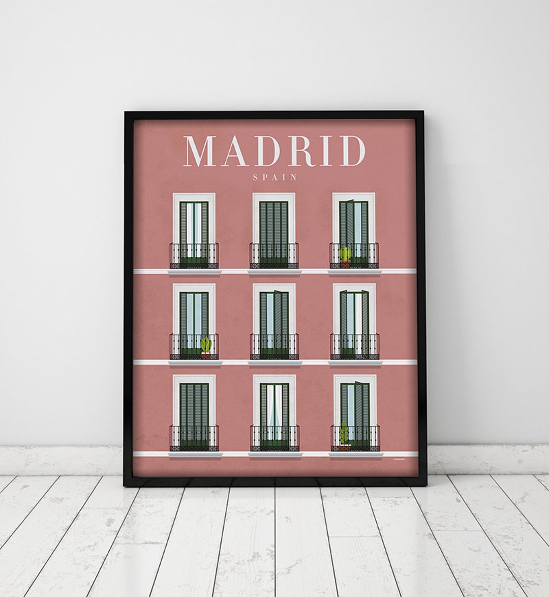 Madrid. Spain. Wall Decor Art. Poster. Illustration. Digital Print