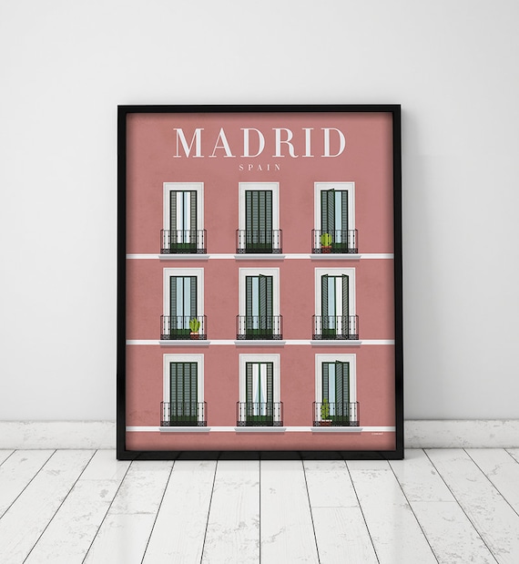 Madrid. Spain. Wall decor art. Poster. Illustration. Digital print. City. Travel.