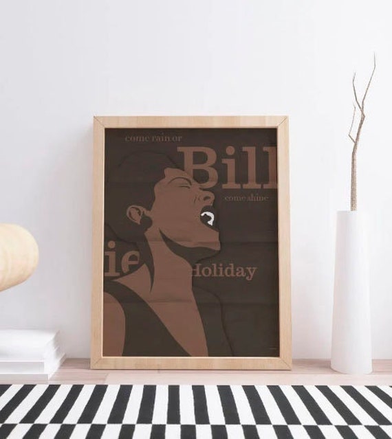 Billie Holiday . Jazz. Wall decor art. Poster. Illustration. Digital print. Music. Picture.