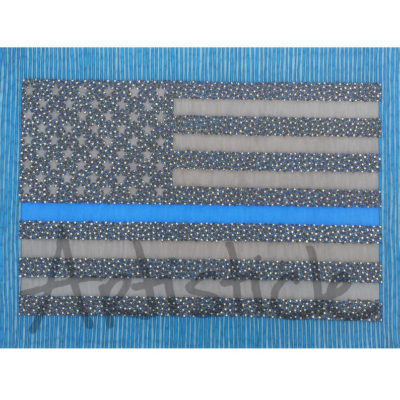 2x3 Vinyl Decal Police LEO Support Law Enforcement Blue Line Flag Sticker Back the Blue UV Coated Gift For Him Blue Black Gray