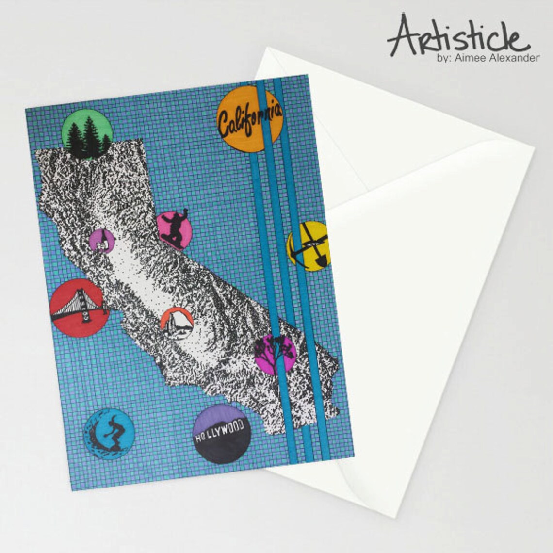 California Cards CA Stationery Blank Greeting Cards Pack of Etsy