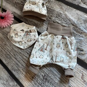 Clothing set for babies with Forest Friends owl from summer sweat
