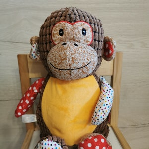 Monkey, Cubbie cuddly toy personalized embroidered, plush toy, stuffed animal