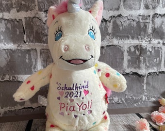 Einhorn, Cubbie Kuscheltier personalisiert bestickt, Plüschtier, Stofftier