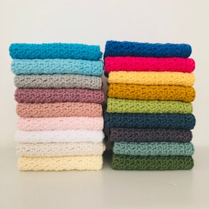 Hand Crochet Cotton Wash Cloths: Set of 3 Eco-Friendly Dish Cloths