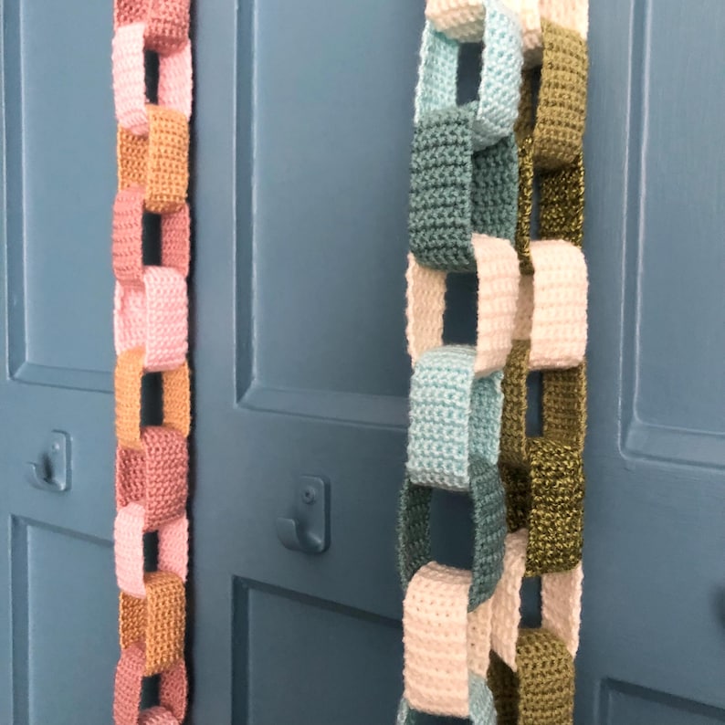 Paper Chain Garland Fish Tutorial Crochet Paper Chain Garland: Handmade 1-3 Metre Decoration - Etsy