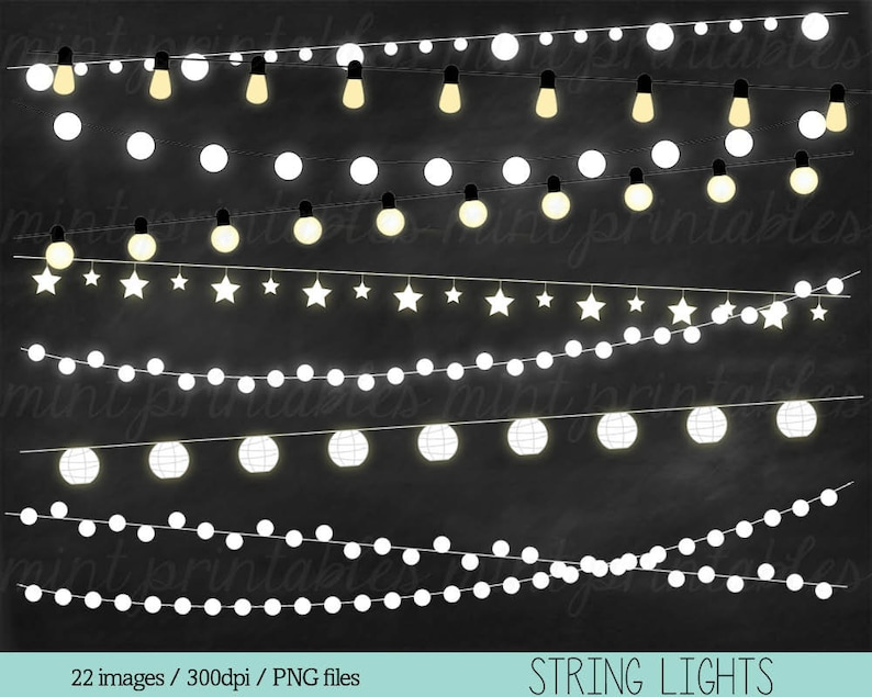 BUY 2 GET 1 FREE! Personal /& Commercial String Lights Clipart Lights Clipart Holiday Christmas Lights Fairy Lights Clipart Clip Art