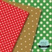Christmas Polka Dots Digital Paper, Red Green Gold Xmas Polka Dot ...