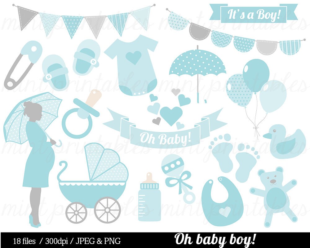 Baby Boy Dusche Clipart Baby Clipart Baby Clip Art Etsy
