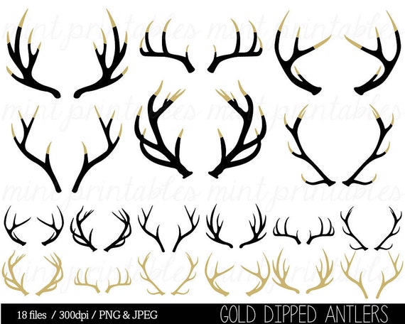 Geweih Clipart GeweihSilhouette ClipArt Hirsch Etsy