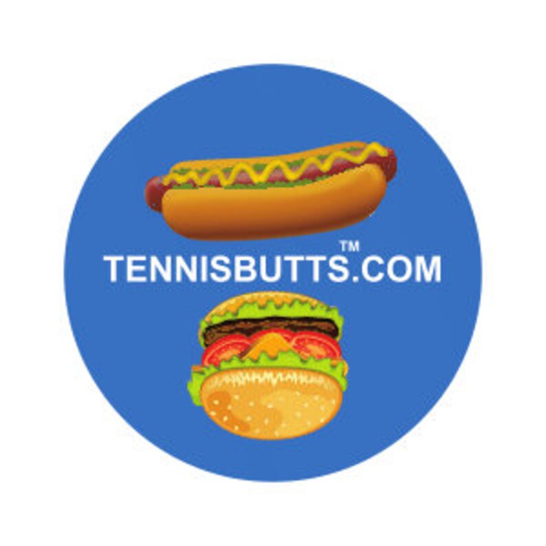 Tennis Butts for Juniors are a great tennis gift idea for tennis players and easily adheres to their tennis racket Makes a great gift Hot dog vs Hamburger