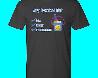 Meine Bucket List- Pickleball Mens Shirt