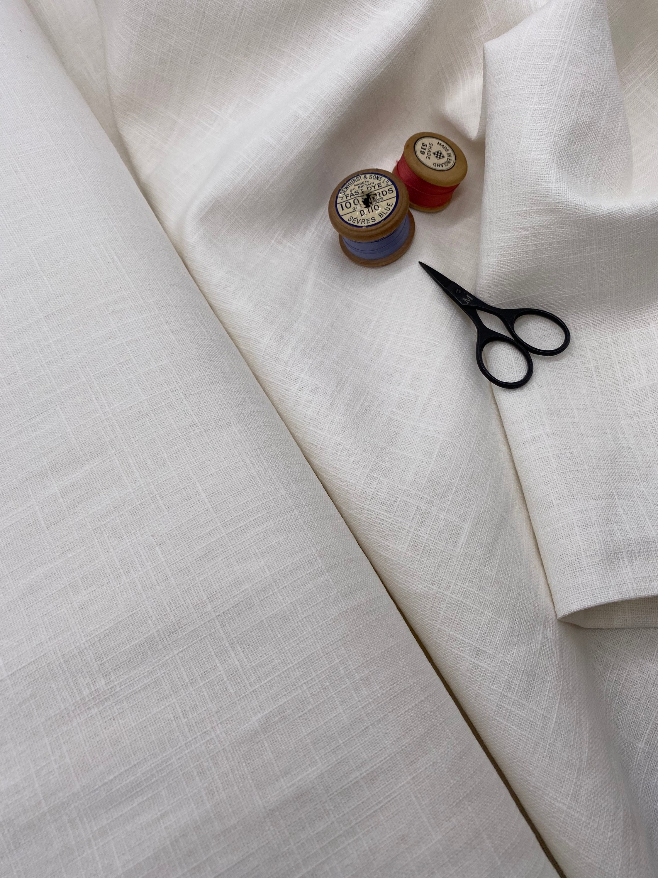 White Enzyme Washed Linen 100 Linen Eco Friendly. 140 Cms Etsy UK